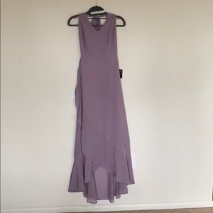 Lulus high low maxi halter dress, small